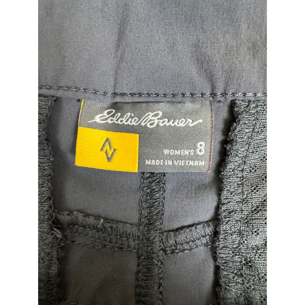 Eddie Bauer Travex Gray Hiking Shorts Womens 8 Nylon Performance Bermuda Outdoor - Picture 12 of 16